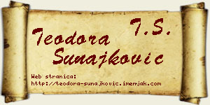 Teodora Sunajković vizit kartica